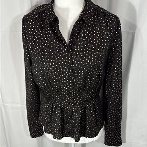 ba&sh Black Top with Gold Dots Size Medium